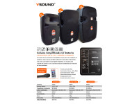 VSOUND VSSE8PM coluna c/ bateria 350W + Micro sem fios VSOUND VSSE8PM coluna c/ bateria 350W + Micro sem fios